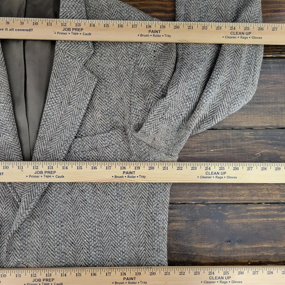 VTG Levi's Men's Tweed Sport Coat Blazer Two Button Herringbone Brown‎ Wool 44L